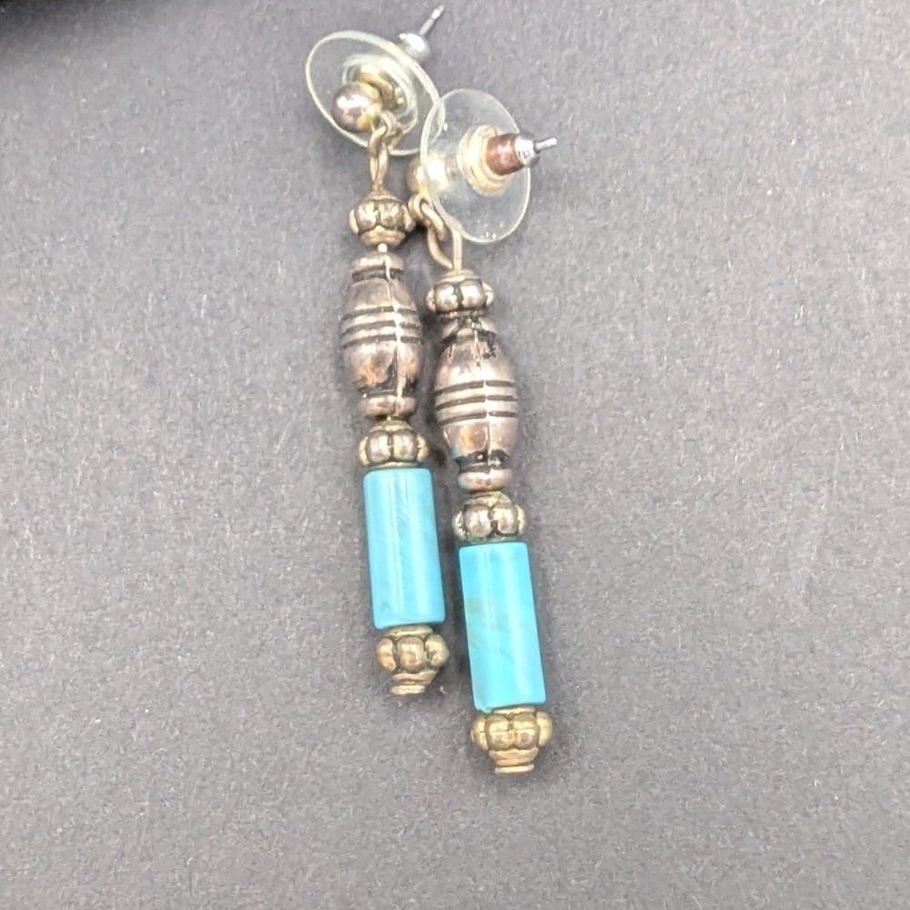 Turquoise Southwestern Cross Necklace Bracelet Earrings Watch Set Women Boho - Picture 6 of 6